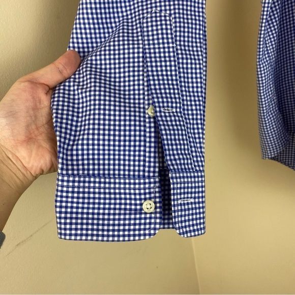 Ralph Lauren Blue checkered Button Down Formal Shirt XL - Picture 3 of 6